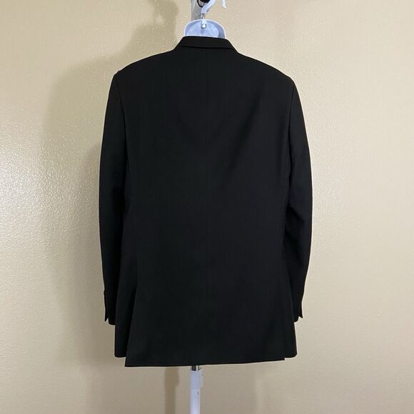 Angelo Rossi Solid Black Hand Tailored Performance Stretch Blazer Men’s 40L - Picture 2 of 16